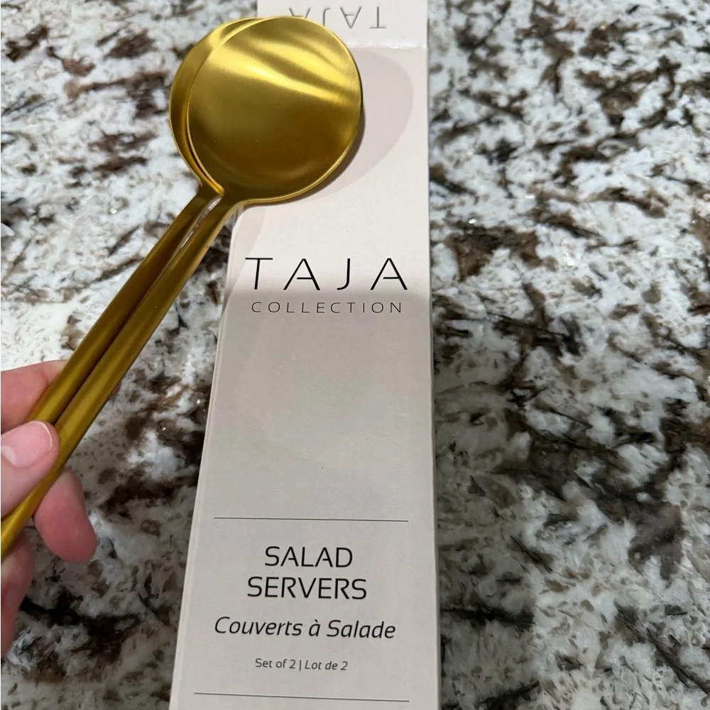 NWT Taja CollectionGold Salad Servers